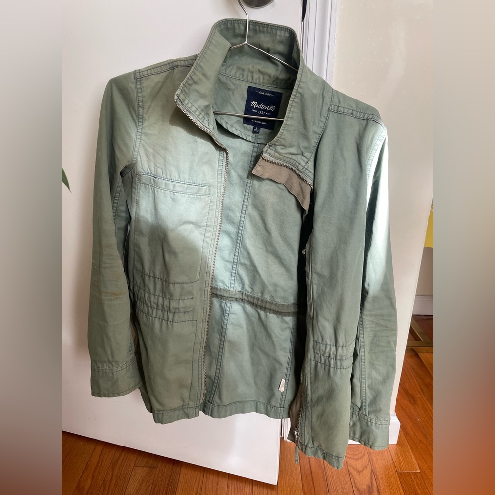 Madewell green size small canvas utility jacket